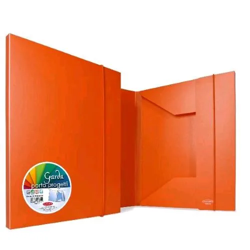 Plastibor Garda 3L Cartellina 3 Lembi in PP con Elastico 260X350 mm Arancio