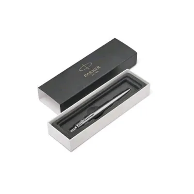 Parker Jotter Stainless Steel CT Penna a Sfera Blu Punta Tonda 1mm Puntale Cromato Conf Regalo
