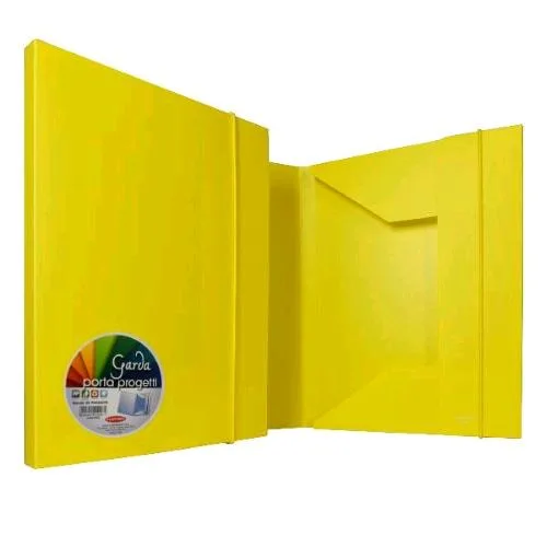 Plastibor Garda 3L Cartellina 3 Lembi in PP con Elastico 260X350 mm Giallo