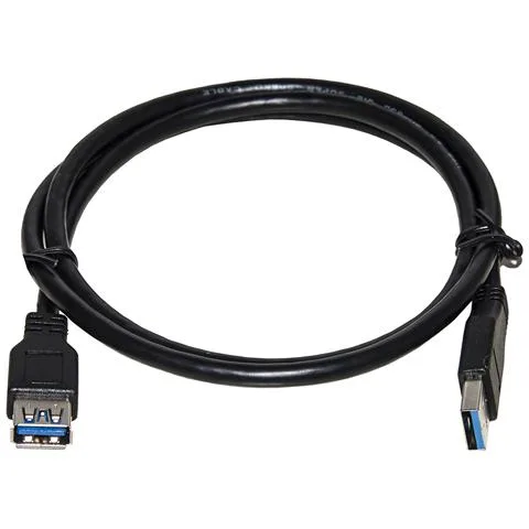 CAVO USB 3.0 A-A 1MT M/F BK PROLUNGA IN RAME