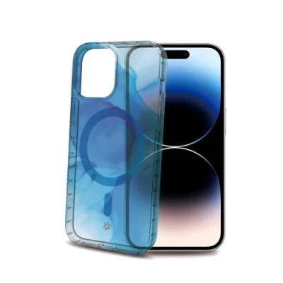 Celly Apple iPHONE 15 Pro Cover Magshades Compatibile Magsafe in Tpu + Policarbonato Blu