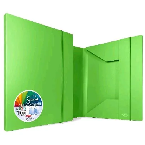 Plastibor Garda 3L Cartellina 3 Lembi in PP con Elastico 260X350 mm Verde Chiaro