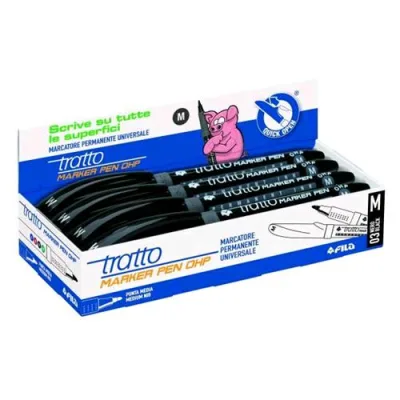 Tratto Mark Ohp Marcatore Permanente Nero Punta Conica 1/2.20 mm Conf 8 Pz.