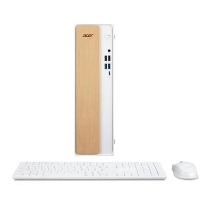 ACER Aspire XC102-RPL SFF Intel Core 5 210H RAM 16GB-SSD 512GB NVMe-Intel Graphics-Wi-Fi 6 + Gigabit LAN-Tastiera Mouse Wireless-Win 11 Home Bianco/Marrone (DT.BVTET.004)