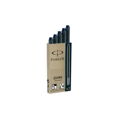 Parker Quink Cartucce per Penna Stilolgrafica Col. Nero/Blu CONF.5