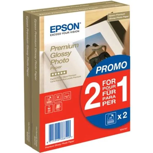 Epson Best 2 Risme 40 Fogli/Risma Carta Fotografica Formato A6 255g/M2 Colore Bianco Finitura Lucida