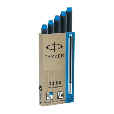 Parker Quink Cartucce per Penne Stilografiche Col. Blu CONF.5