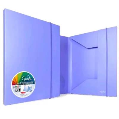 Plastibor Garda 40 Cartella con Elastico in PP 350X265 mm Dorso 4 cm Lilla