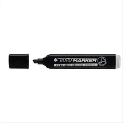 Tratto Marker Marcatore Permanente Nero Punta a Scalpello 1/5 mm Conf 12 Pz.