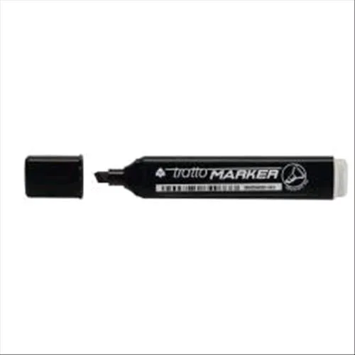 Tratto Marker Marcatore Permanente Nero Punta a Scalpello 1/5 mm Conf 12 Pz.