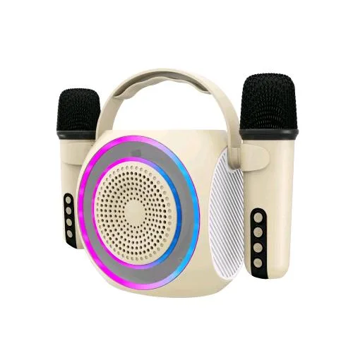 Celly Party MIC2 Speaker Wireless con Due Microfoni e Luci RGB 5W Input Jack 3.5mm Schede TF Porta USB