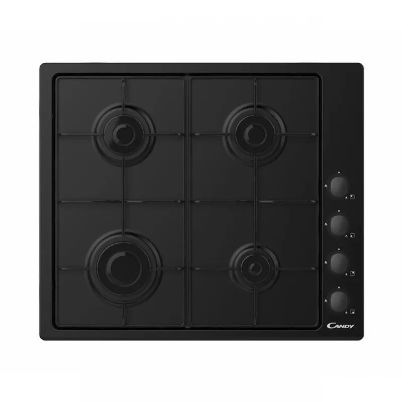 Candy CHW6LBB Piano Cottura a Gas da Incasso 4 Fuochi Nero