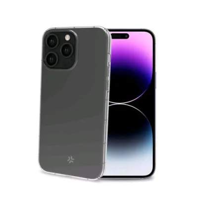 Celly Apple iPHONE 15 Pro Max Cover Hexagel in Tpu + Policarbonato Trasparente