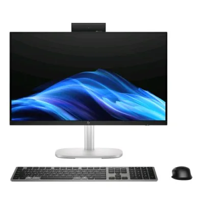 HP Elitestudio 8 G1I ai All in One 23.8" Intel Core Ultra 7 265 RAM 24GB-SSD 512GB NVMe-Intel Graphics-Altoparlanti Web Cam 5MPX-Wi-Fi 7 + Gigabit LAN-Tastiera e Mouse Wireless-Win 11 Prof Nero Argento (D5BC0ET#ABZ)
