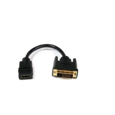 Startech Cavo Adattatore da HDMI F a DVI-D M 20 cm Nero