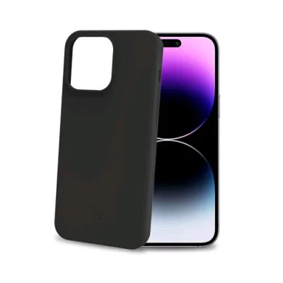 Celly Apple iPHONE 15 Pro Max Cover in Morbido Tpu con Finiture Soft Touch Black