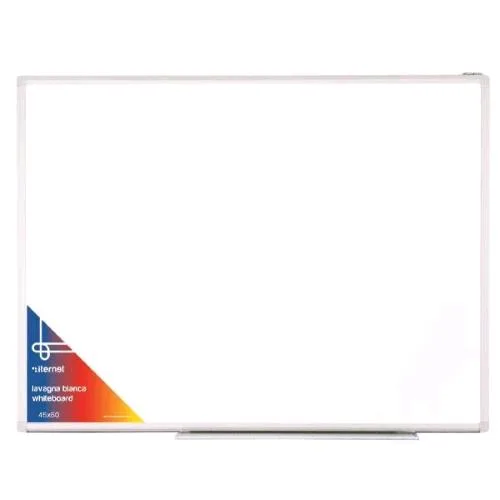 Iternet Lavagna Magnetica in Alluminio 60X90 cm con Vaschetta Porta Accessori Bianco