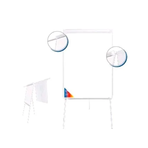 Iternet Lavagna Portablocco Magnetica Scrivibile con Cavalletto 70X100 cm Cornice in Alluminio con Portapenne Bianco
