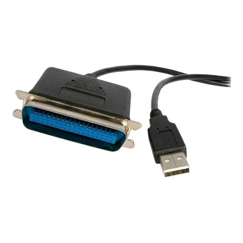 Startech Cavo Adattatore da USB-A 2.0 A Porta Parallela Ieee-1284 per Stampante Maschio/Maschio 1.8 m Nero