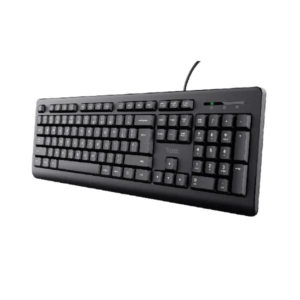 Trust Basics Keyboard Tastiera USB con Tastierino Numerico Layout Italiano Black