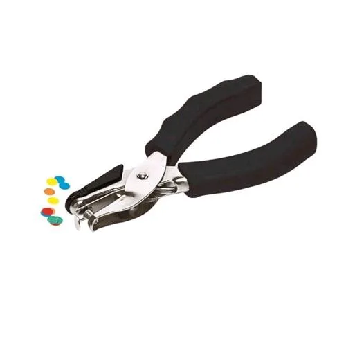 Lebez Perforatore 1 Foro in Acciaio Capacita' Foratura 10 Fogli Foro 6 mm Col Nero