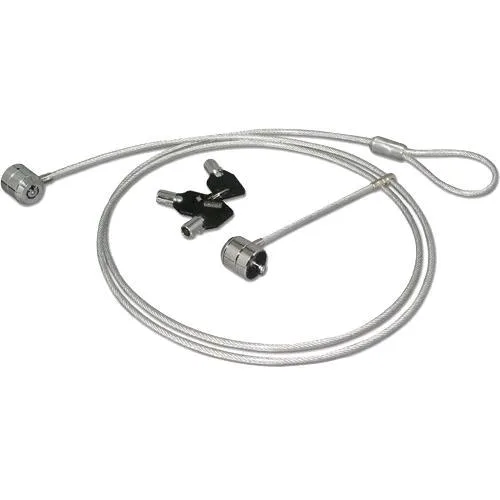 Nilox Cavo di Sicurezza Doppio 2 Unita' Proteggibili per Notebook PC Proiettore Monitor Lucchetto con 3 Chiavi 1.8 m