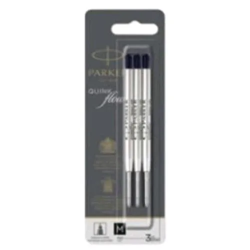 Parker Refil per Penna a Sfera Quinkflow Inchiostro Nero Conf 3 Pz.