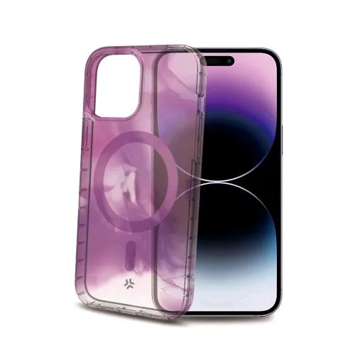 Celly Apple iPHONE 15 Pro Max Cover Magshades Compatibile Magsafe in Tpu + Policarbonato Violet