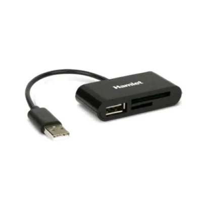 Hamlet XZR101UA Lettore Universale di Memorie SD Micro SD Piu 1XUSB a Black