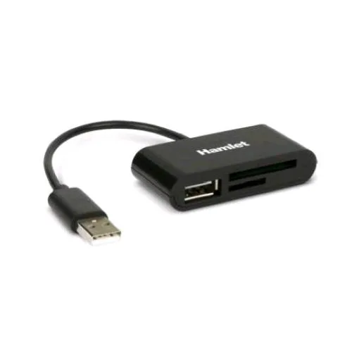 Hamlet XZR101UA Lettore Universale di Memorie SD Micro SD Piu 1XUSB a Black