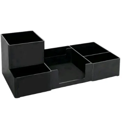 Iternet Portaoggetti da Scrivania in Plastica 11.7X24.7X9.3 cm Nero
