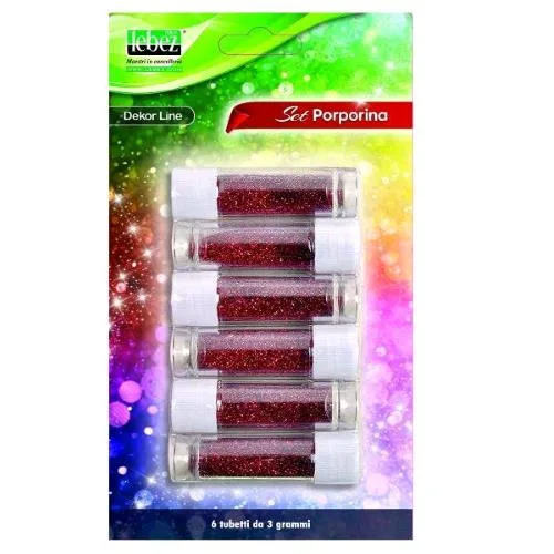 Lebez Porporina in Flaconcino da 3 g Rosso Conf 6 Pz.