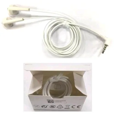LG Auricolare Stereo con Filo Jack 3,5 con Pulsante di Risposta Bianco Confezione Bulk