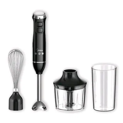 Midea 6000 Series Frullatore Ad Immersione 600 W Acciaio Inox con Accessori Nero