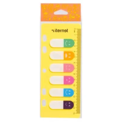 Iternet Segnapagina Emoji Formato Pocket 120 Fogli Colori Assortiti