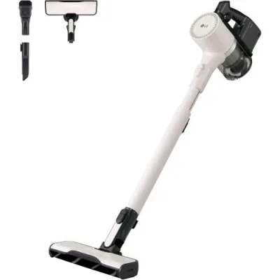 LG Cordzero A9K LITE1C Aspirapolvere Senza Fili Sistema Kompressor 220W Autonomia 60 Min Maxi Spazzola Parquet con LED Rivela Polvere Wi-Fi 2 Accessori Filtro 5 Strati Calming Beige