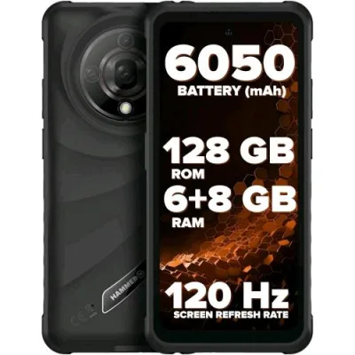 Hammer H Iron 6 5G Rugged Dual SIM 6.56" Octa Core 128GB RAM 6GB IP69 5G Italia Black