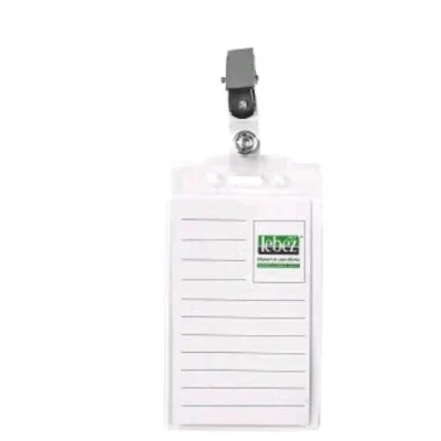 Lebez Portabadge Semirigido 60X93 mm in Plastica Trasparente Conf 50 Pz.