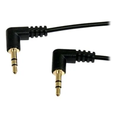 Startech Cavo Audio Stereo Ad Angolare Destro Jack 3,5 mm Slim 30 cm Nero