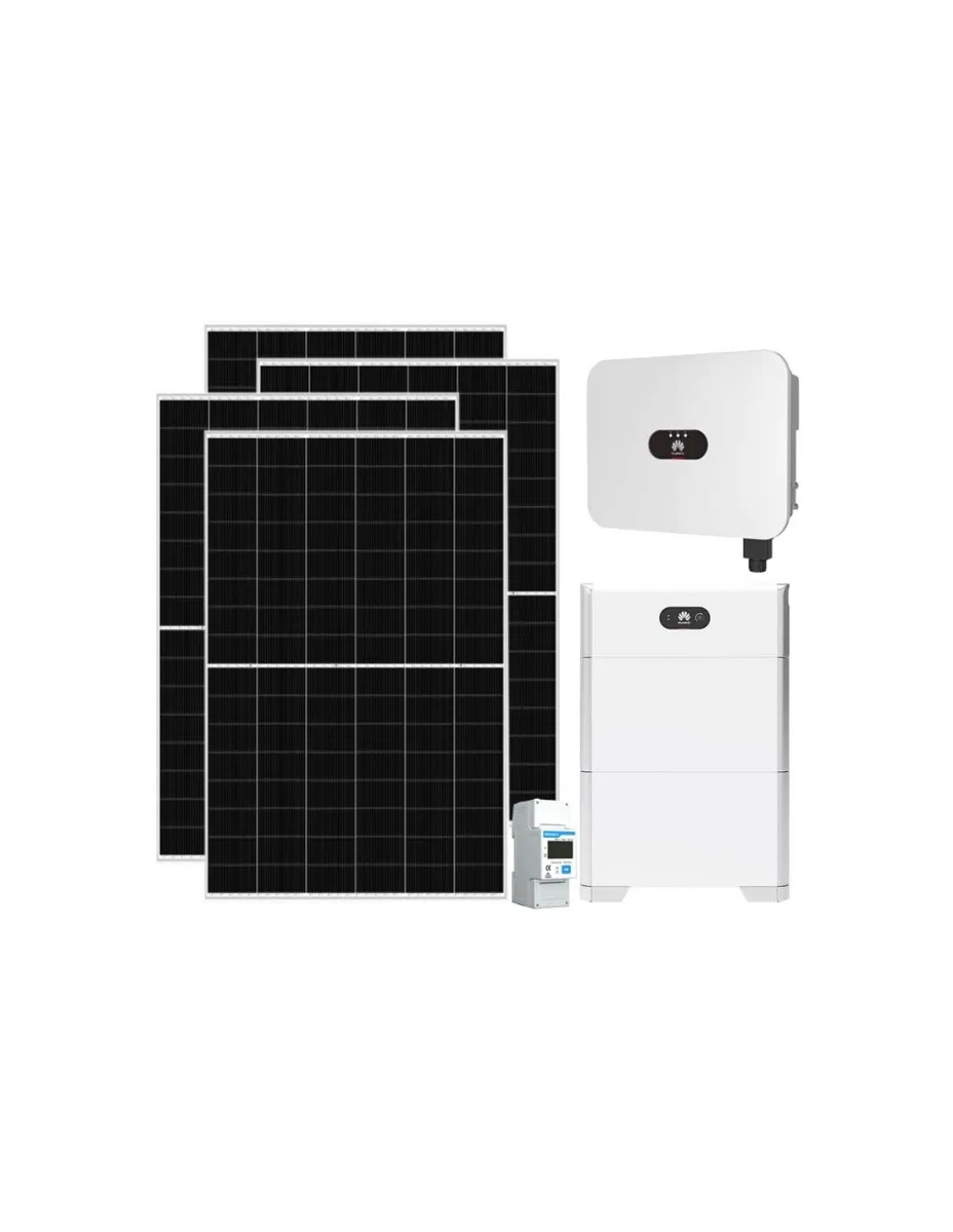 Kit fotovoltaico monofase 6370W inverter 6kW Huawei batteria al litio 10kWh LUNA2000