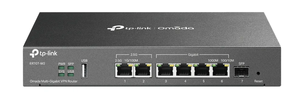 ROUTER VPN OMADA MULTI-GIGABIT 1P 2.5G RJ45 WAN 1P 2.5 RJ45 WAN/LAN