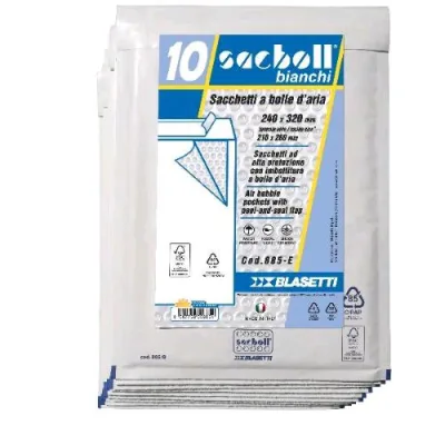 Blasetti Sacboll Buste a Sacco Imbotite 24X32 cm Bianco Conf 10 Pz.