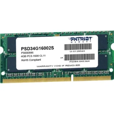Patriot 4GB DDR3 1.600MHz CL 11 So-Dimm