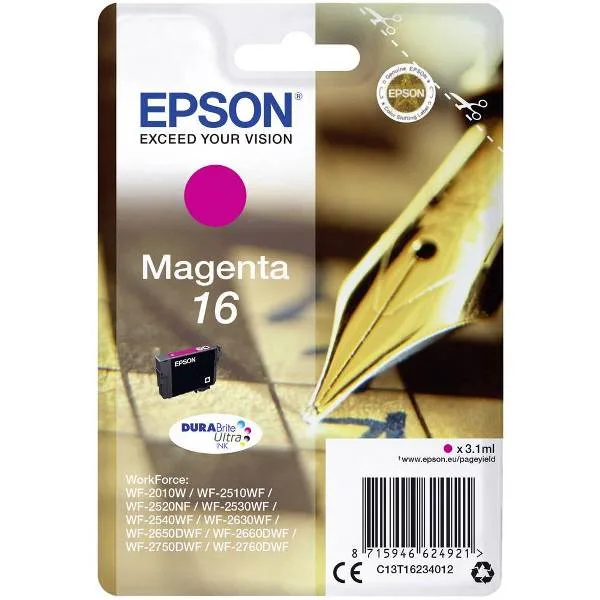 Epson 16 Cartuccia Ink-Jet 3.1 ml Magenta