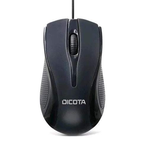 Dicota D32011 Wired Mouse Ottico USB-A 3 Tasti 1200 DPI Nero