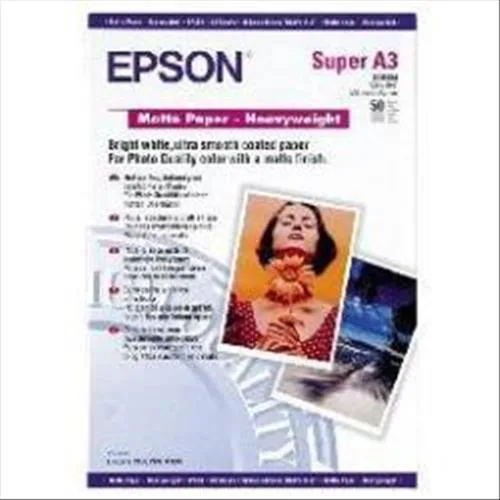 Epson C13S041264 Carta Speciale Opaca ''Matte'' Alto Spessore Formato A3 Confezione 50 Fogli