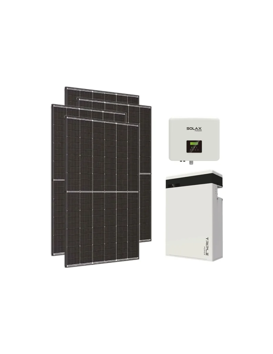 Kit fotovoltaico monofase 8190W inverter 7.5kW batteria al litio 5.8KWh Solax Power