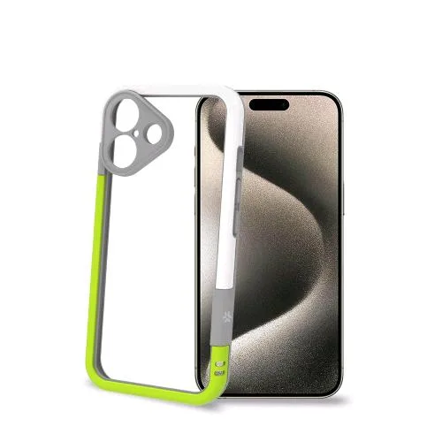 Celly Apple iPHONE 16 Bumper in Tpu White/Yellow