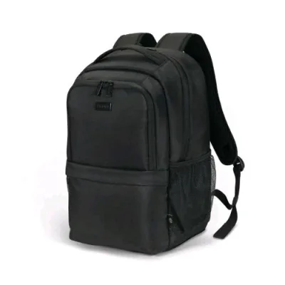 Dicota Eco Core Zaino per Notebook da 14.1" in Pet Scomparto con Divisori Tasca Frontale Tasca con Zip con Blocco Rfid Nero