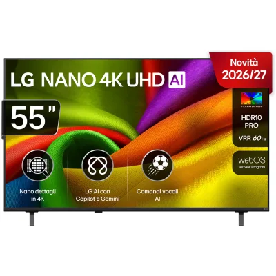 TV 55 LG UHD SMART HDR 10 4K NANO DVB-C/S2/T2 HD WIFI NANO TECNOLOGIA